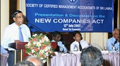 President, delivering his welcome address at the seminar. Presentation & Discussion on The New Companies ACT at Hotel Taj Samudra