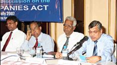 Panelists are answering the queries from participants at the seminar. Presentation & Discussion on The New Companies ACT at Hotel Taj Samudra